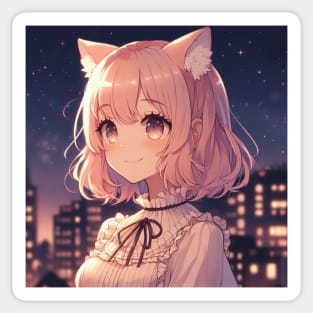 Lo-Fi Catgirl Sticker